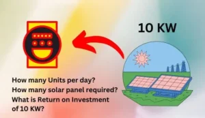 How many units does a 10 KW solar system produce in a day